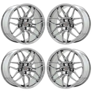 20" 21" Corvette C8 Bright Bright Chrome wheels Factory 95580 95581 EXCHANGE - Picture 1 of 8