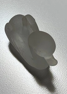 Frosted Glass Duck Swan Figurine Miniature Vintage Small Cute Home Decor - Picture 1 of 4