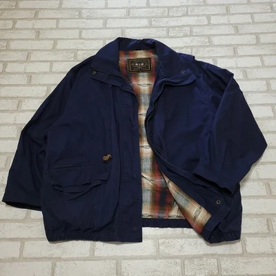 Chaqueta Bomber Vintage Años 90 French Country Express Azul Franela Forrada Mod Para Hombres M Foto 1 de 4