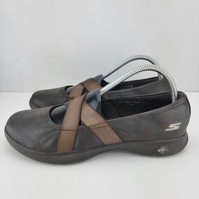 Skechers Womens 9.5 Brown Slip On Go Step Lite Lovely Comfort Shoes - Image 1 of 4