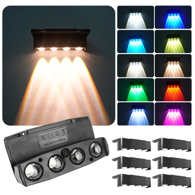 RGB Fence Lights Solar Powered 7 Colors for Fence Wall Patio Deck Yard Garden - Image 1 of 4