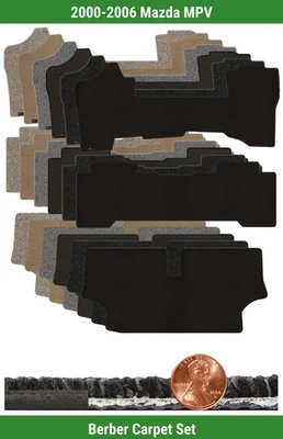 Juego de alfombrillas bereber personalizadas Lloyd para monovolumen Mazda 2000-2006 (3 piezas) #W7J Foto 1 de 4