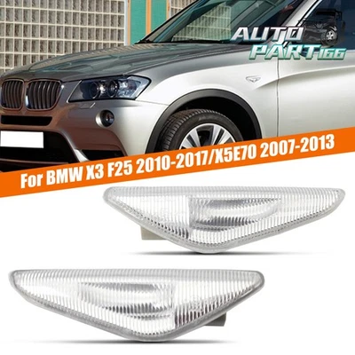 Par de luces de señal de giro indicadoras laterales para BMW X3 F25 2010-2017 Foto 1 de 4