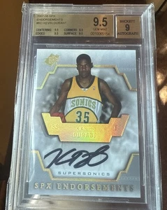 2007-08 SPX Endorsements Kevin Durant Sonics Rookie BGS Beckett 9.5-Autograph 9 - Picture 1 of 6