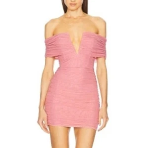 Neu mit Etikett Michael Costello x REVOLVE Ainsley figurbetontes Mini-Kleid pink Damengröße S - Bild 1 von 10