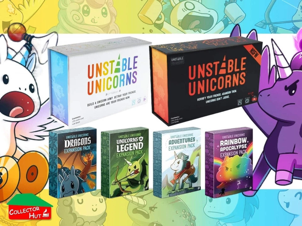 Unstable Unicorns Card Game Base & Expansion Packs New & Sealed - Image 1 of 1