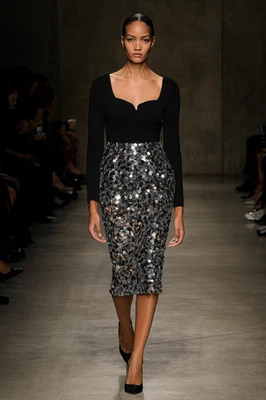 Adrianna Papell sz 6 Long Sleeve Black Silver Beaded Dress Day-Dinner Out $300 - Image 1 of 4