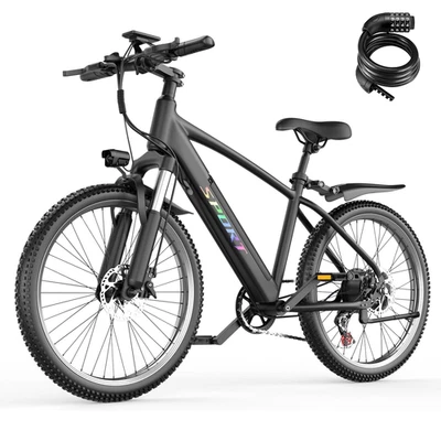 ASKGO Electric Mountain Bike Peak 1500W 48V 26" City Bike 45 Miles EBikes Adults Teens