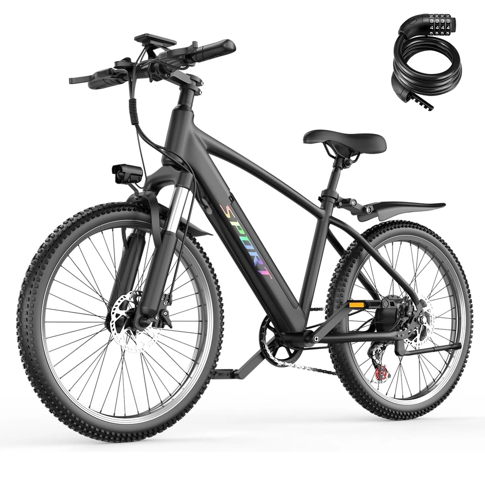 Electric Mountain Bike Peak 1500W 48V 26" City Bike 65 Miles EBikes Adults Teens - Image 1 of 4