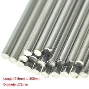 Stainless Steel or Iron Round Bar Rod Shaft 2/3mm Dia. 9.5mm 25mm 100mm to 300mm - Picture 1 of 2