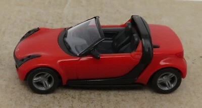 Busch Ho 1/87 Smart Roadster Cabrio Rosso E Nera 2003/2005 #49300 - Immagine 1 di 4