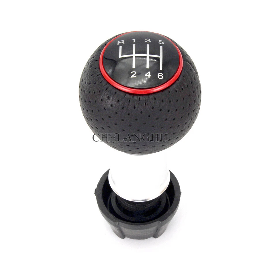 6 Speed Gear Shift Knob For AUDI A3 S3 8L 8P 2000 2001 2002 2003 2004 -2012 - Image 1 of 4