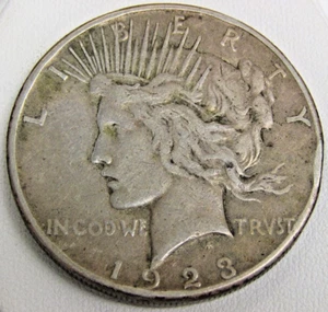1923 S United States Peace Dollars - Picture 1 of 2