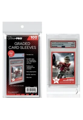 graded card 100 sleeves ultra pro fit perfect per carte gradate size psa slabs