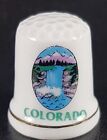 Colorado Waterfall Landscape Usa Vintage Sewing Thimble Antique Free Shipping CO