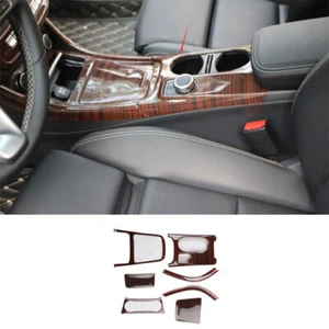 Middle Console Gear Shift Panel Decor For Benz GLA CLA 2013-2019 Red Wood Grain - Picture 1 of 8
