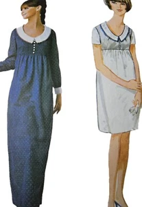 1960s Norma Tullo Scoop Neck Empire Maxi Dress Butterick 4447 Sewing Pattern - Picture 1 of 3