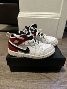 Jorden 1 Mid TD White/black-gym Red Size 9c - Picture 1 of 4