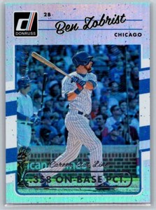 2017 Donruss #71 Ben Zobrist Career Stat Line 157/358
