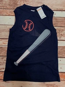 Neu mit Etikett Gymboree Jungen marineblau ärmellos Baseball Grafik T-Shirt. Größe 7. - Bild 1 von 3
