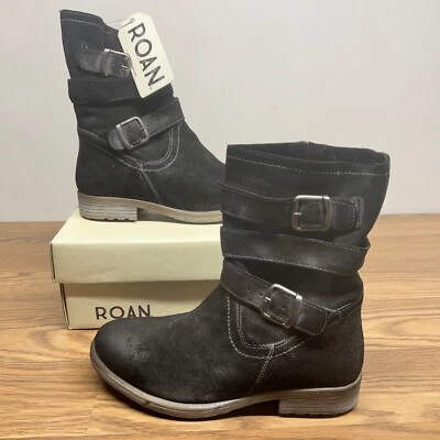 Bed Stu Womens Boots 8.5 Black Roan Lola Slouchy Distressed burnished Moto NWB - Image 1 of 4