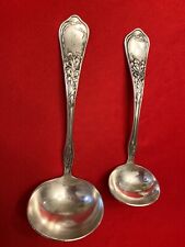 IRIS VARIATION EHH Smith National Silverplate GRAVY and SAUCE LADLES 1908