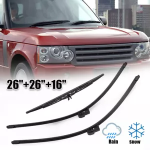 26"+26" Front Windshield Wiper Blades For Land Rover Range Rover L322 2002~2012 - Bild 1 von 12