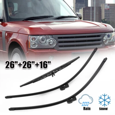 26"+26" Front Windshield Wiper Blades For Land Rover Range Rover L322 2002~2012 - Image 1 of 4