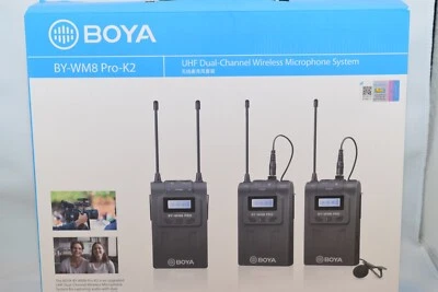 BOYA BY-WM8 Pro-K2 UHF Dual-Channel Wireless  Microphone Mic Lavalier System — 第 1/4 张图片