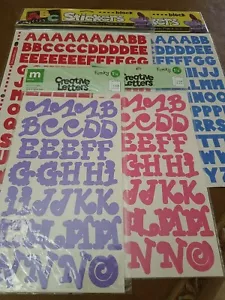 4 Lot Stickopotamus Photo Safe Block Funky Alphabet ABC Sticker scrapbooking 123 - Picture 1 of 12