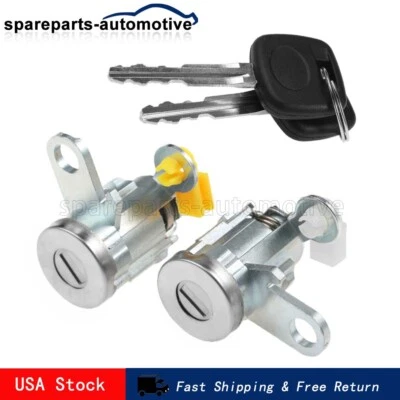 Juego de pares de cilindros de cerradura de puerta delantera con llaves para Toyota Tacoma 1995-2004 Foto 1 de 4