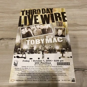 Flyer de gira Third Day Live Wire con mini volante TOBYMAC 8,5x5,5 2004 Chicago IL - Imagen 1 de 1