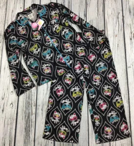 Joe Boxer Girls X-Small (4-5) Fancy Kitten Flannel Pajamas. Nwt - Picture 1 of 3