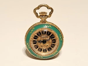 VINTAGE LUXURY GOLD PLATED ENAMEL MECHANICAL SWISS LADIES WATCH PENDANT"MENTOR" - Picture 1 of 9