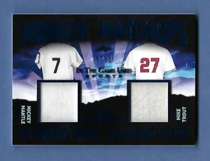 MICKEY MANTLE & MIKE TROUT - MONIKER MATCHUPS DUAL GAME USED BATS #'d 9/12 WHOA! - Picture 1 of 2