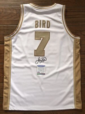 Larry Bird 1992 DREAM TEAM JERSEY SIGNED PSA Witnessed WHITE GOLD USA OLYMPIC - Image 1 of 4