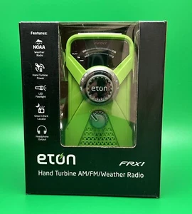 NEW Eton Hand Turbine AM/FM/NOAA Weather Radio W/Flashlight Camp Hike - Picture 1 of 5