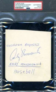 Andy Messersmith Norm Sherry PSA DNA Coa Signed Vintage Album Page Autograph - Picture 1 of 2