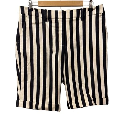 Per se  Striped Womens Inseam 10.5'' Bermuda Shorts Size 12 Shorts - Image 1 of 4