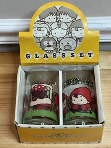 Set of 2 Lucky Girl Glass Set 8oz Drinking Glasses Cups Little Red Riding Hood - Picture 1 of 10