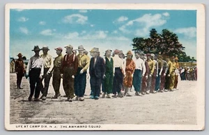 1917 Wrightstown, NJ Army Recruits CAMP DIX "The Awkward Squad" WW1 UNP Postcard - Picture 1 of 5