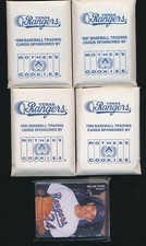1987-91 Mother's Cookies TEXAS RANGERS - (5) Sets -NOLAN RYAN, JUAN GONZALEZ