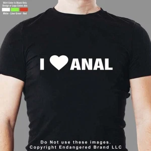 Gay I Herz Anal Lustiges Kurzarm Herren T-Shirt - Bild 1 von 7