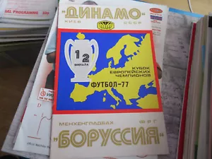 Dyn.Kiev. - v.- Bor.M'gladbach. Euro.Cup S/F. 1976-7 ** VGC ** - Picture 1 of 12