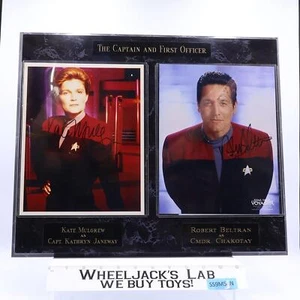The Captain and the First Officer Star Trek Voyager Mulgrew AUTOGRAPHED Plaque - Picture 1 of 2