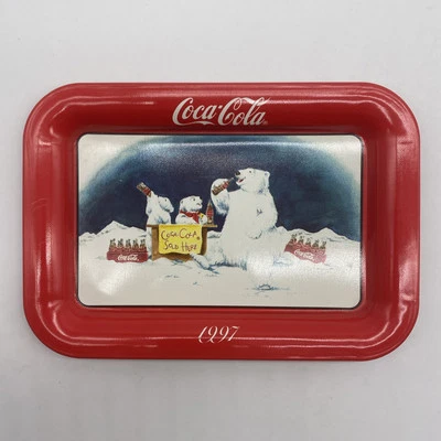 Coca Cola Polar Bear Tin Tray 1997 - Image 1 of 4