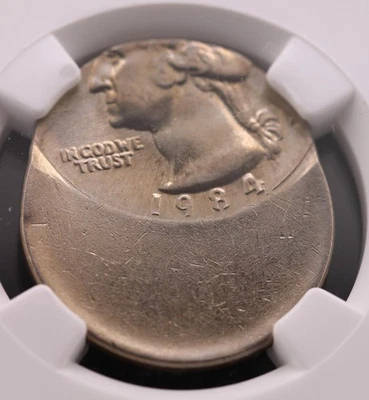 1984-P 25C Washington Quarter Dollar NGC MS 64 Struck 50% Off Center - Image 1 of 4