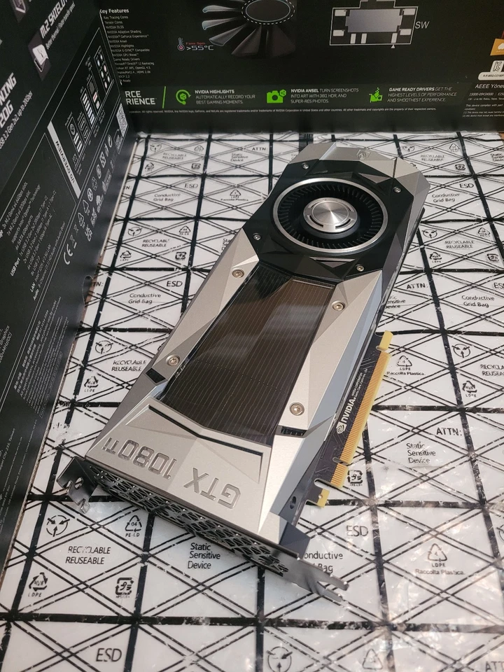 Nvidia Geforce GTX 1080 Ti Founders 11GB PC Gaming Graphics card Expertly Tested - Image 1 of 4