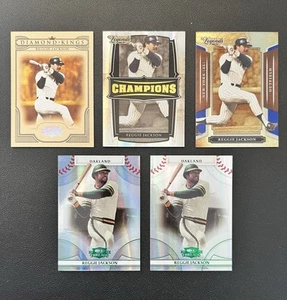 Lot Of 5 Reggie Jackson 2008 Donruss Threads/Americana Mirror Blue Gold /100,250 - Picture 1 of 2