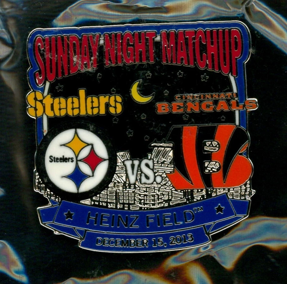 Pin de fútbol americano NFL Pittsburgh Steelers vs Cincinnati Bengals cuelga el día del juego 2013 Foto 1 de 1